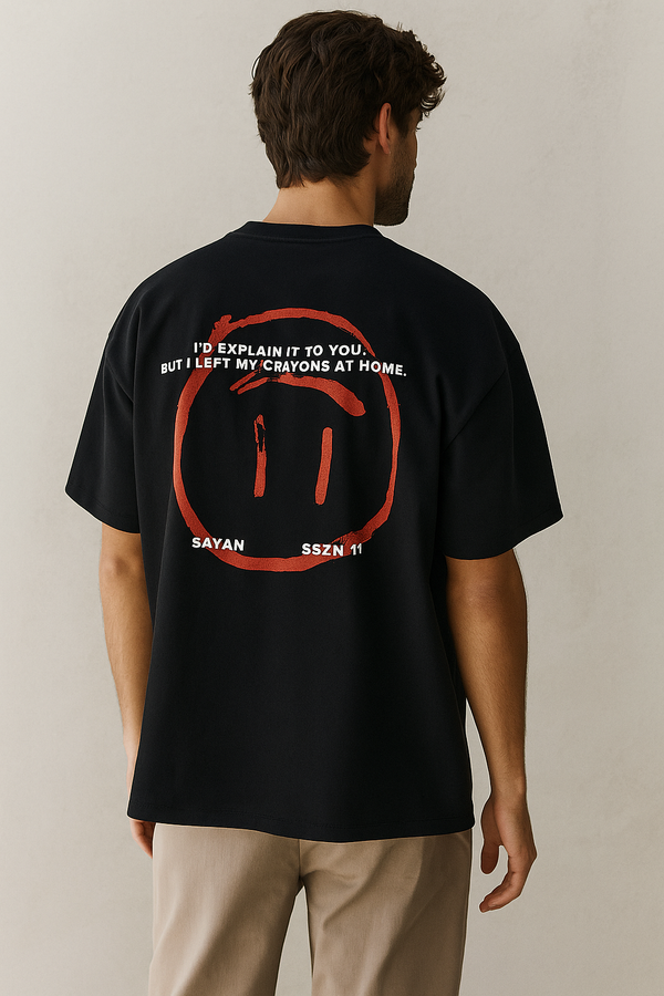 Unspoken Signals Tee in black