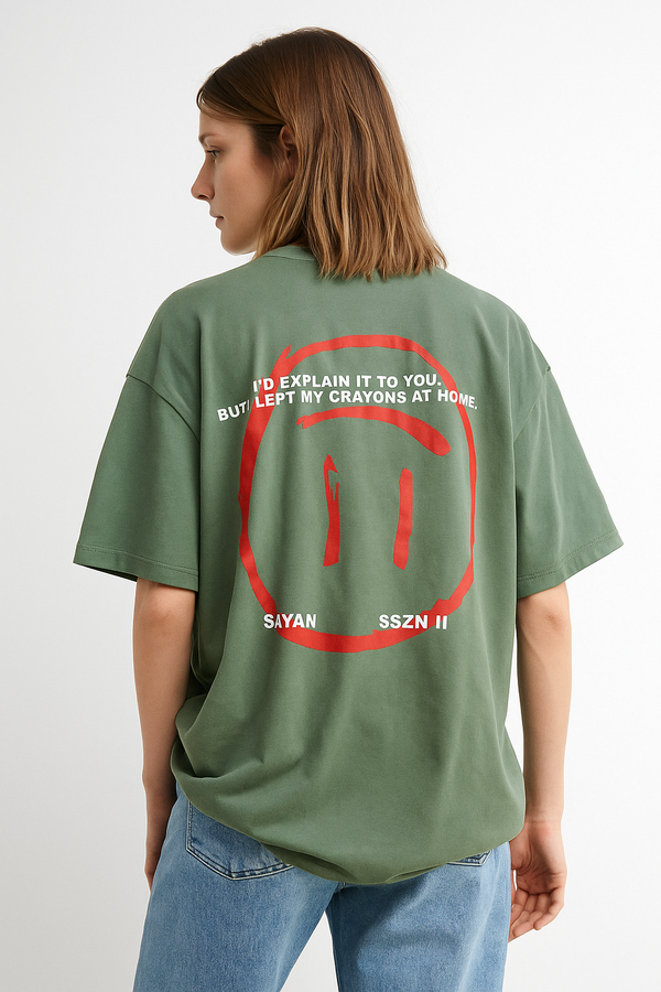 Unspoken Signals Tee in a Sage Green