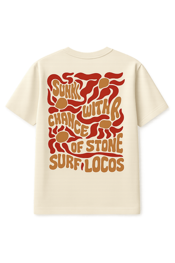 Wave Talk Oversized Tee – white