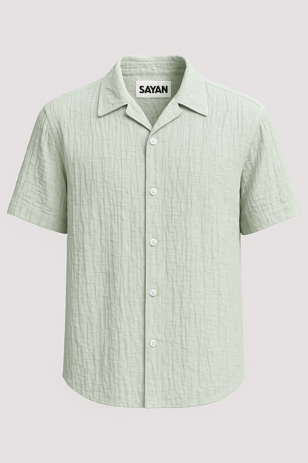 Sunset Air Linen shirt in Mist Green  – Unisex