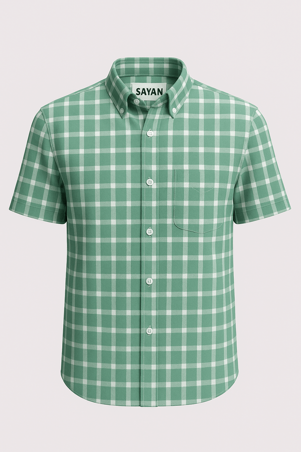 Green gridline shirt