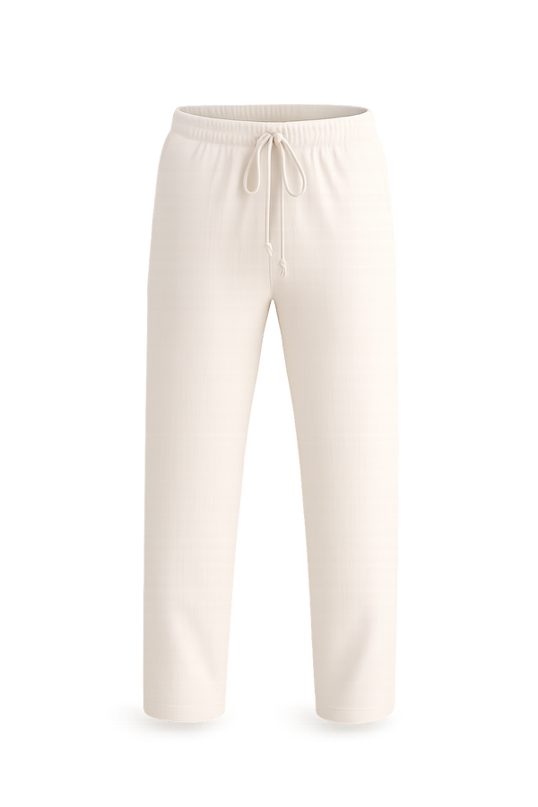 City Ease Linen Pants – Ivory White