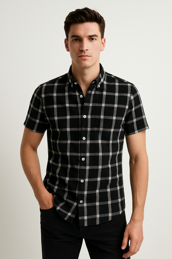 Grid Noir Shirt