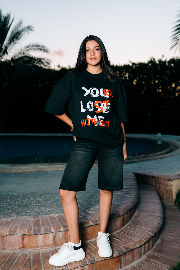 You Lose Without Oversized Tee – Black Edition